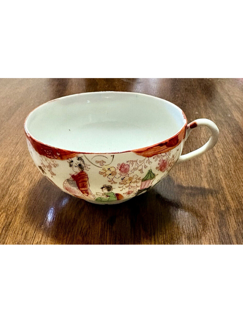 Vintage Japanese Eggshell Porcelain Teacup – Hand-Painted
